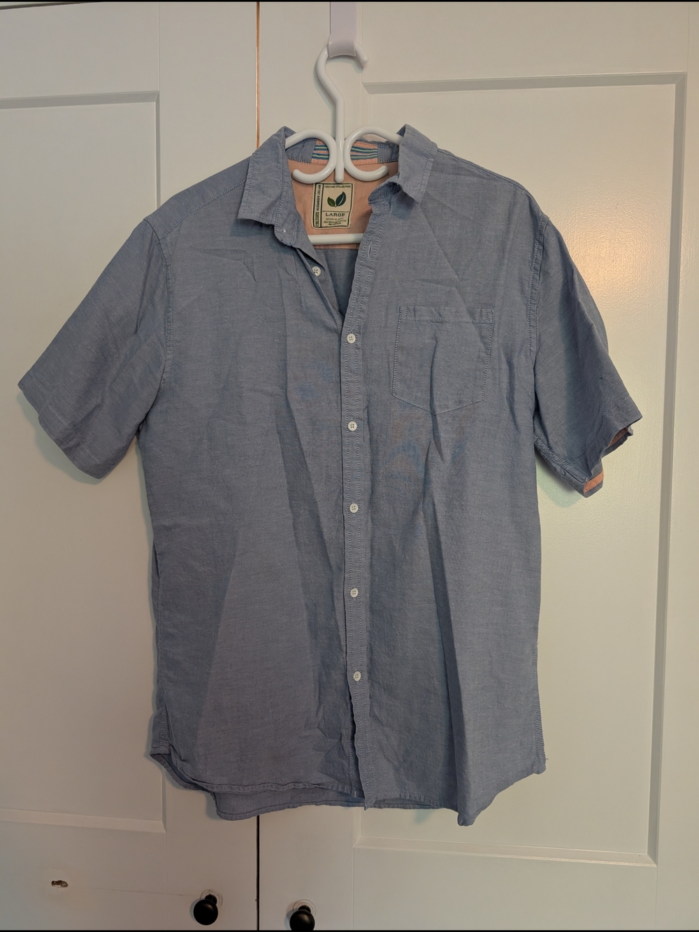 Alexander Julian Light Blue Short-Sleeve Button-Down Shirt
